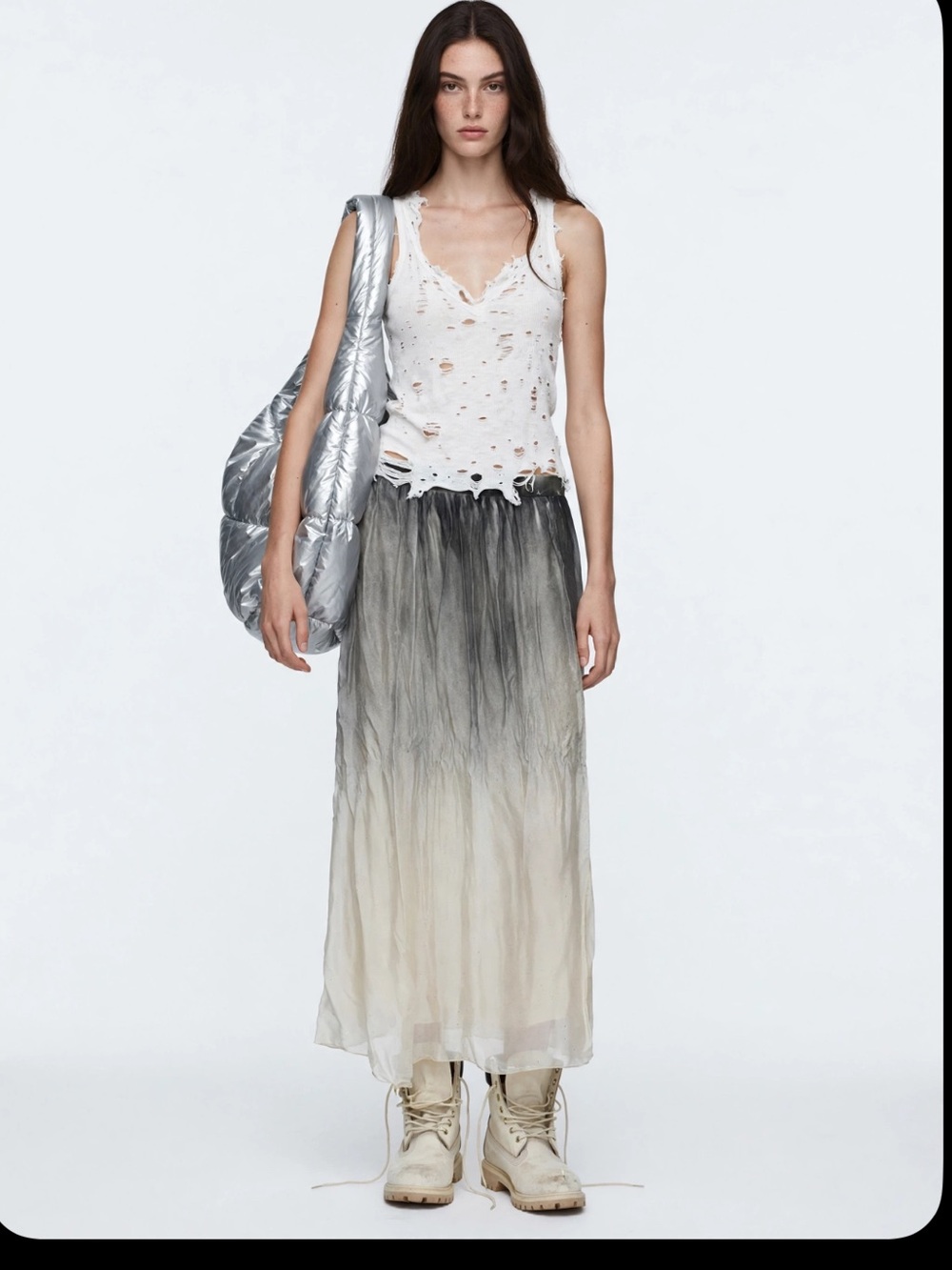 Modeli Italian silk blend skirt
